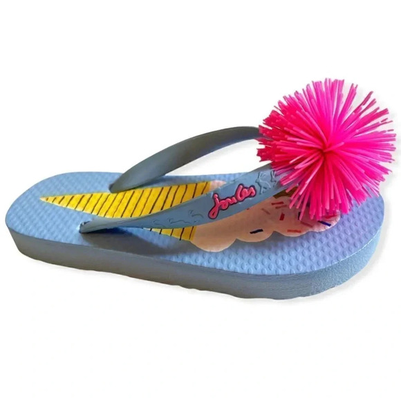 Joules | Ice Cream Pom-Pom Flip Flops (7) 🍦 - Picture 4 of 4
